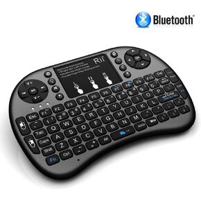 (ترقية) لوحة مفاتيح Rii i8+ Mini Bluetooth مع لوحة لمس ولوحة مفاتيح QWERTY، لوحة مفاتيح لاسلكية محمولة بإضاءة خلفية للهواتف الذكية والكمبيوتر المحمول/الكمبيوتر الشخصي/الأجهزة اللوحية/Windows/Mac/TV/Xbox/PS3/Raspberry Pi.Black in Kuwait