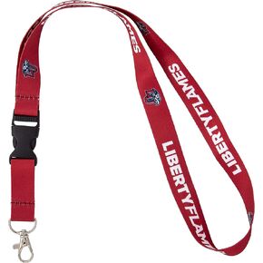Desert Cactus Liberty University Lanyard Flames Car Keys ID Badge Holder Keychain Detachable Breakaway Snap Buckle (Red)