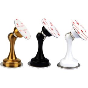 Door Stopper,Magnetic Door Stop,Stainless Steel Door Catch,Double-Sided Adhesive Tape No Need to Drill. Better Protection for Walls (Black)