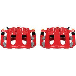 Power Stop Front S5214 Pair of High-Temp Red Powder Coated Calipers