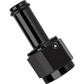 6an to 3/8 Barb - 6AN Female to 3/8'' Push on Hose Barb Fitting Adapter Straight Swivel Aluminum Black Anodized