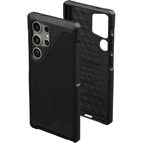 URBAN ARMOR GEAR UAG Designed for Samsung Galaxy S24 Ultra Case 6.8" Metropolis LT Kevlar Black, Magnetic Charging Rugged Military Drop-Proof Impact Resistant Non-Slip Protective Cover