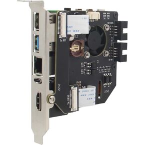 Geekworm KVM-A8 PCIe Version for Raspberry Pi 4 Model B KVM Over IP Support KVM V3 PoE ATX HDMI CSI (Not Include Raspberry Pi)