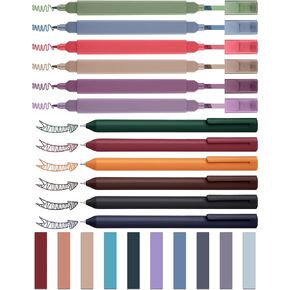 NiArt Bible Highlighters and Pens No Bleed Set of 14-Morandi-Colored Ink Highlighters, Gel Pens, Sticky Notes Set with Transparent Storage Box-Perfect for Bible Study, Note-Taking and Creative Writing