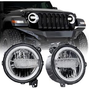 DOT 9 Inch LED Headlights Headlamps Assembly Compatible with 2018-2024 Jeep Wrangler JL JLU Gladiator JT, Hi/Lo Beam with DRL