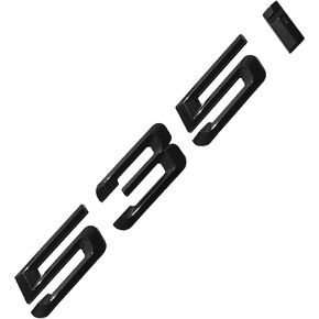 حجم OEM الأصلي، بديل لشعار غطاء صندوق السيارة BMW بأحرف رقم الملصق (أسود ساطع، 535i) in Kuwait