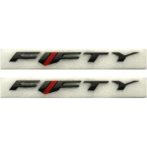 2Pcs Fifty Fender Emblems Car Badge Nameplate Replacement for 2017-2018 Camaro 6th Gen GM 84336885 (Black)