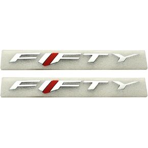 2Pcs Fifty Fender Emblems Car Badge Nameplate Replacement for 2017-2018 Camaro 6th Gen GM 84336885 (Black)
