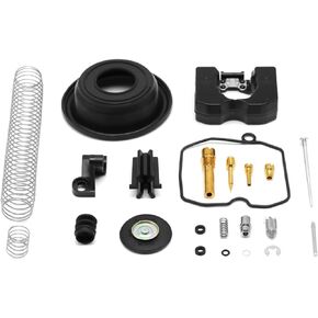 CV40 Carburetor Replacement with Starter Valve Set Main Jets Slow Jets Air Fuel Mixture Screw Kit for Harly Davidson Dyna/Sportster 883 1200 / Heritage Softail/Electra Glide/Fatboy/Night Train（Black)