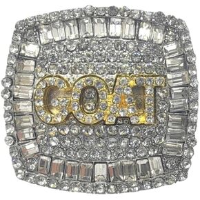 Customize Goat Championship Rings Award Trophy Greatest of All Time Gift for Tournament and League Champion Winner
