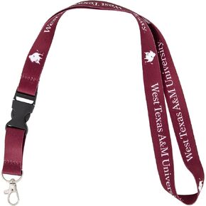 Desert Cactus West Texas A&M University Lanyard WTAMU Buffaloes Buffs Car Keys ID Badge Holder Keychain Detachable Breakaway Snap Buckle (Red)