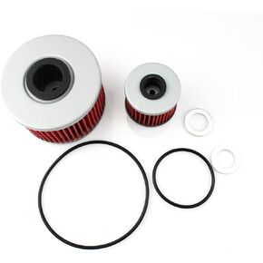 Motorcycle Oil Filter with O-rings and Drain Plug Gaskets 15412-MGS-D21 Fits for 2016-2020 HONDA PIONEER 1000 SXS1000 M3 M5 Replace Part Number 15412-HP7-A01 91301-107-000 91302-PA9-003 94109-12000
