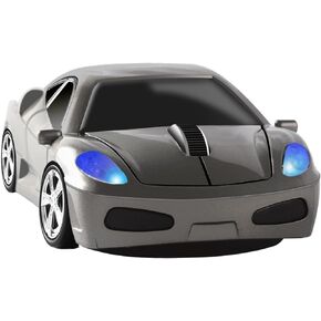 Wireless Mouse, Cool Car Computer Mouse, 2.4GHz 1600DPI USB Optical Mouse, 3 Buttons Ergonomic Wireless Mouse for Laptop/PC/Windows/Notebook/Mac-Navy Blue