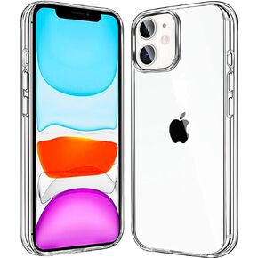 JJGoo Compatiable with iPhone 11 Case Clear, Transparent Shockproof Phone Case, Slim Anti-Scratch Hard PC Back Protective Cover Bumper, Clear
