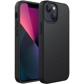JETech Silicone Case for iPhone 13 Mini 5.4-Inch, Silky-Soft Touch Full-Body Protective Phone Case, Shockproof Cover with Microfiber Lining (Black)