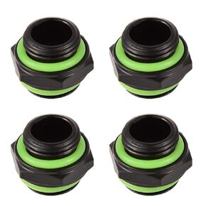 4Pcs/Pack Brass G1/4 Thread Fitting Hex Adapter Connector for Computer Water Cooling System (Black)