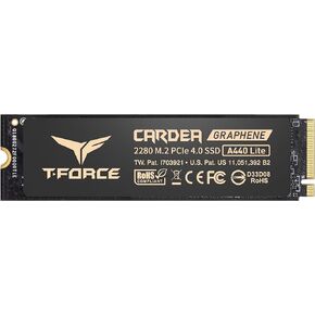 TEAMGROUP T-Force A440 Lite 2TB Graphene Heatsink 3D NAND TLC NVMe Phison PS5027-E27T PCIe 4.0 Gen4x4 M.2 2280 Internal SSD Read/Write 7400/6400 MB/s TM8FFQ002T0C129