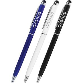Craig Capacitive Stylus Ballpoint Pen for iPad, iPhone and Capacitive Touch Display, 3-Pack (CCA4037)