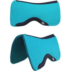 Horse Saddle PAD Western Contoured Wool Felt Moisture Wicking Black 39RT
