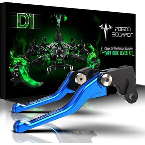POISON SCORPION Blue Off-Road/Dirt Bike Brake Clutch Levers Compatible with WR250F 2017-2022 | WR450F 2016-2022