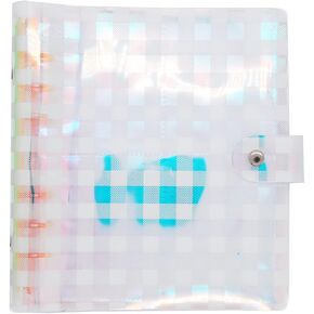 Clear Glitter PVC 3'' Photos Pictures Album Books for Instax Fujifilm Camera, Kpop Photocard Name Card Holder 6 Rings Binder Cover Refillable Notebook(200Pockets) (3'', Hologram star)