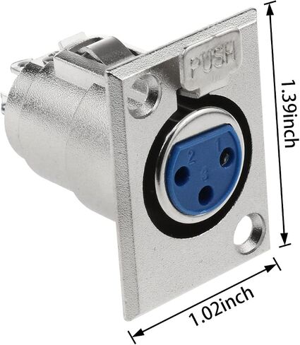 4PCS 3-Pin Female Jack，XLR Panel mounting Connector、Male Jack -3 Pin，XLR Panel mounting Socket Microphone Adapter.R in Saudi Arabia