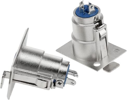 4PCS 3-Pin Female Jack，XLR Panel mounting Connector、Male Jack -3 Pin，XLR Panel mounting Socket Microphone Adapter.R in Saudi Arabia