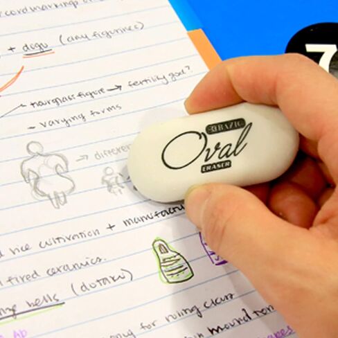 BAZIC White Oval Eraser (4/Pack) in Saudi Arabia