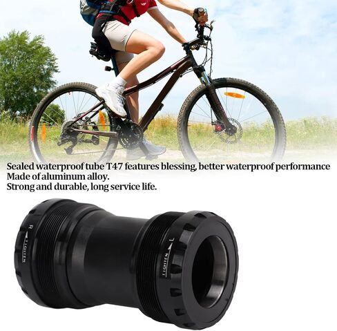 T47 Bottom Bracket, 68/73mm BB Cups, Threading Lightweight High Stength Aluminum Alloy Bottom Bracket for Mountain Bicycle in Saudi Arabia