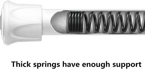 قضيب ستارة شد لخزانة النوافذ، أبيض قابل للتمديد وقابل للتعديل 15.7-28 بوصة قضبان شد زنبركية قصيرة لقضبان الحمام وخزانة الملابس ومشاريع DIY (عبوتان) in Kuwait