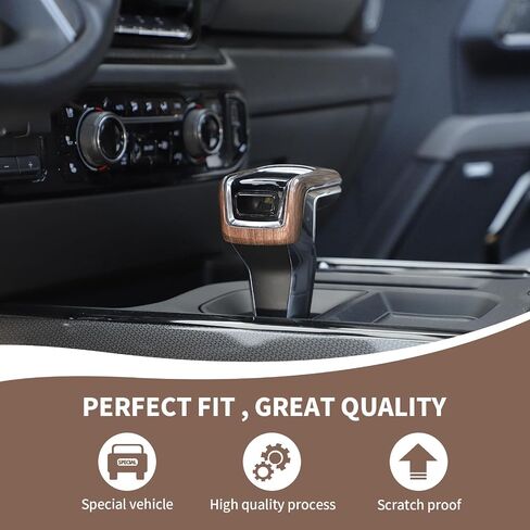 Gear Shift Knob Trim Cover Compatible with 2022 2023 Chevy Silverado Carbon Fiber Interior Accessories in Saudi Arabia