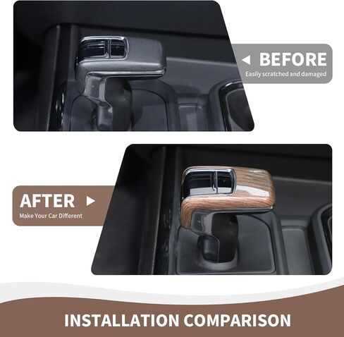 Gear Shift Knob Trim Cover Compatible with 2022 2023 Chevy Silverado Carbon Fiber Interior Accessories in Saudi Arabia