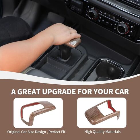 Gear Shift Knob Trim Cover Compatible with 2022 2023 Chevy Silverado Carbon Fiber Interior Accessories in Saudi Arabia