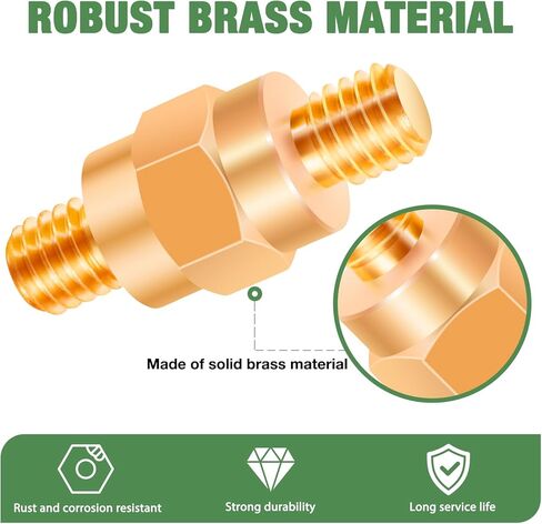 4 قطع من النحاس لطرف البطارية الجانبي، محول عمود جانبي للبطارية 3/8 بوصة - 16 براغي، مسامير بطارية جانبية بطول 1.57 بوصة أطراف طرفية جانبية للبطارية مع صامولة لملحقات بطارية Gm Post من XIOGZAXI in Kuwait