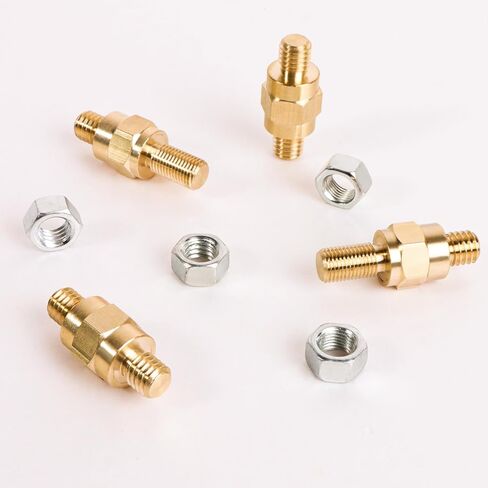 4 قطع من النحاس لطرف البطارية الجانبي، محول عمود جانبي للبطارية 3/8 بوصة - 16 براغي، مسامير بطارية جانبية بطول 1.57 بوصة أطراف طرفية جانبية للبطارية مع صامولة لملحقات بطارية Gm Post من XIOGZAXI in Kuwait