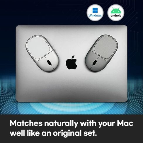 Magnito Mouse - Compact Wireless Mouse for MacBook iPad Laptop, Magnetic Attachable, Bluetooth, Silent Clicks, Best Travel Mouse, Windows/Mac/Linux/Chrome/iPad (Space Gray) in Kuwait