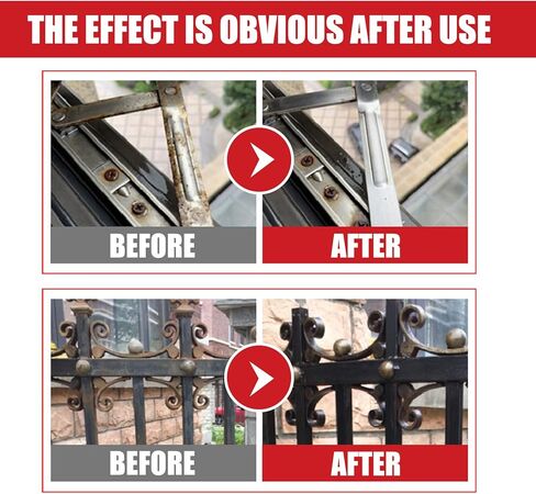 مزيل الصدأ المعدني ذو أساس مائي، إزالة الصدأ لهيكل السيارة، طلاء معدني متعدد الوظائف للسيارة مضاد للصدأ، جل محول الصدأ العالمي مع فرشاة - 300 مل in Kuwait