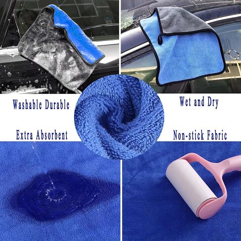 Car Windshield Cleaning Tool Inside Window Defogger Air Conditioning Vent 22.8 in Retractable Handle Rotation 2 Washable Microfiber Cloths Spray Bottles in Kuwait