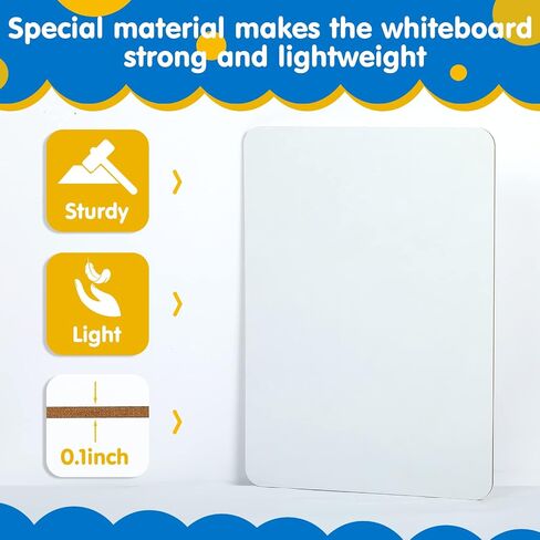 Dry Erase Boards, PANDRI 36 Pack Double Sided White Boards, Letter Size 12.5 x 9 Inch, Dry Erase Lapboards for Office Students Classroom Teacher Supplies in Saudi Arabia