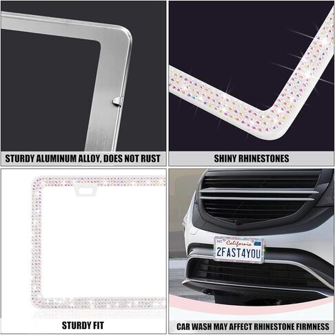 American Flag License Plate Frames, 1 Pack License Plate Frame for Women Men USA Car Universal License Plate Cover (12.25"x6.25") with Screw Caps（Flag） in Saudi Arabia