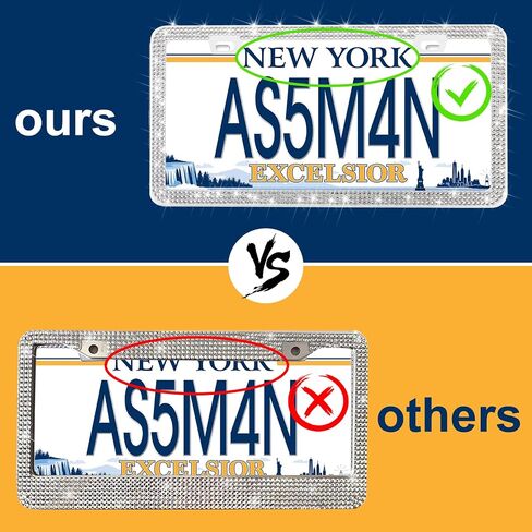 American Flag License Plate Frames, 1 Pack License Plate Frame for Women Men USA Car Universal License Plate Cover (12.25"x6.25") with Screw Caps（Flag） in Saudi Arabia