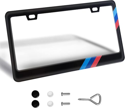 American Flag License Plate Frames, 1 Pack License Plate Frame for Women Men USA Car Universal License Plate Cover (12.25"x6.25") with Screw Caps（Flag） in Saudi Arabia