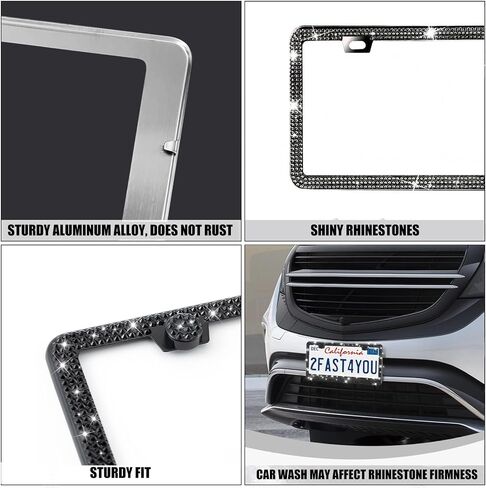 American Flag License Plate Frames, 1 Pack License Plate Frame for Women Men USA Car Universal License Plate Cover (12.25"x6.25") with Screw Caps（Flag） in Saudi Arabia