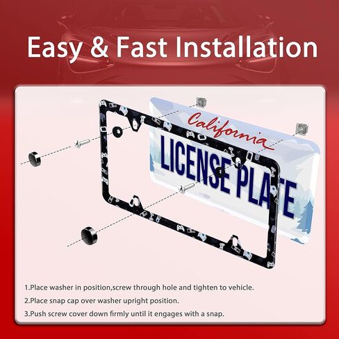 1 Pack Funny Game Console Gamer License Plate Frame Stainless Steel Metal Car License Plate Cover Accessory Rustproof Personalize Decor 12.3" X 6.3" with 4 Holes and Screw for Men Women Gifts in Saudi Arabia