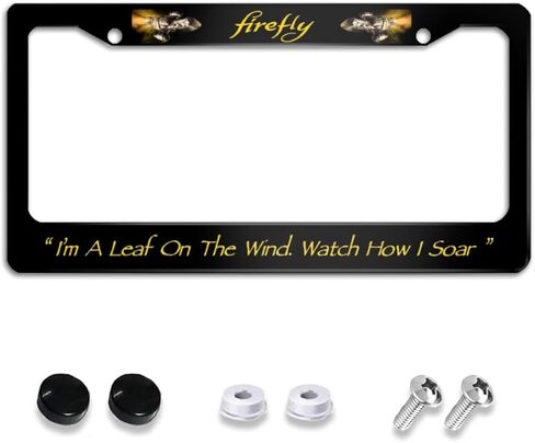 Firefly Serenity I'm A Leaf On The Wind Watch How I Soar WT إطار لوحة بلاستيكية ترخيص أسود معدني 12 بوصة × 6 بوصة in Kuwait