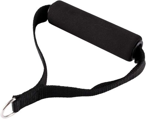 Exercise Handle, Foam Home Workout Handles Pull Resistance Bands Grips Cable Machine Heavy Duty Fitness Strap Stirrup Triceps Rope with Screw Thread Crunches Gym Weight Lifting Strength Trainer in Kuwait