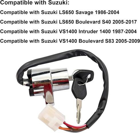 مجموعة قفل مفتاح الإشعال مناسبة لسوزوكي LS650 بوليفارد S40 1986-2017 مناسبة لسوزوكي VS1400 بوليفارد S83 1987-2009 مناسبة لسوزوكي VS750 VS600 VS800 بوليفارد S50 1985-2005 in Saudi Arabia