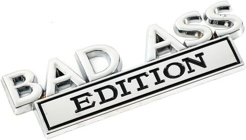 Car Bad Ass Edition Emblem, 3D Fender Badge Decal Sticker，3M Strong Adhesive, Car Exterior Emblems Badge 3D Sticker Decal for Vehicle,Car,Truck,SUV,Motorcycle (Pink, 1 Pcs) in Saudi Arabia