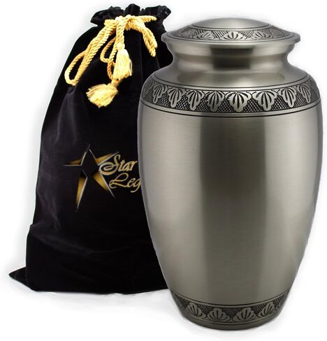 Star Legacy's Athena Gold - Brass Metal Cremation Adult Urn for Human Ashes w Velvet Bag (Athena Gold) in Saudi Arabia