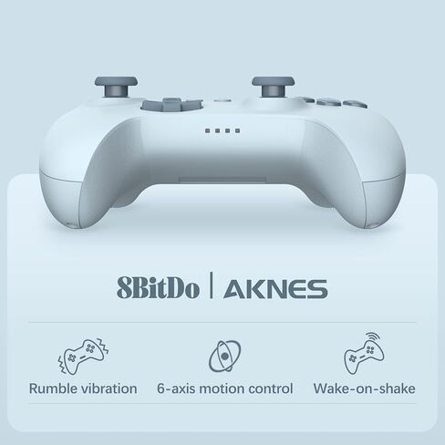وحدة تحكم بلوتوث AKNES 8Bitdo Ultimate C للتبديل مع تحكم في الحركة بستة محاور واهتزاز متذبذب، خاصية التنبيه عند الاهتزاز - برتقالي in Kuwait